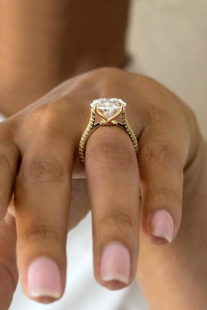 diamond engagement rings yellow gold engagement rings unique ring