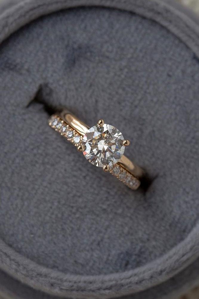 diamond wedding rings rose gold wedding rings round ring