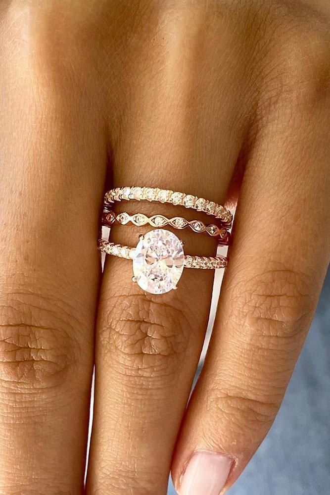 oval engagement rings rose gold engagement rings solitaire ring bridal sets