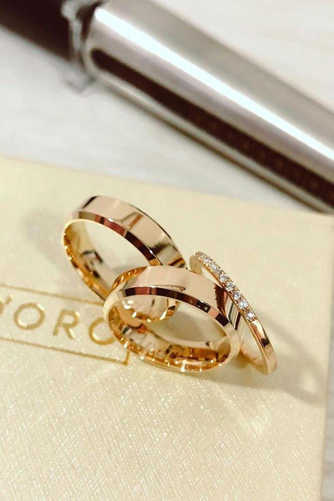 rose gold engagement rings classic wedding bands bridal sets