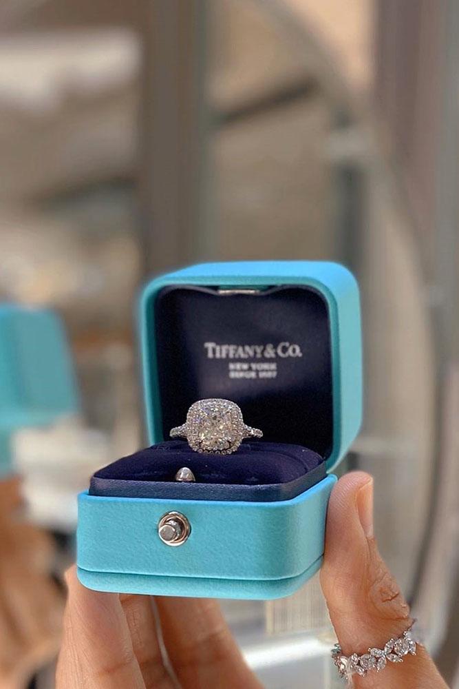 tiffany engagement rings white gold ring halo ring