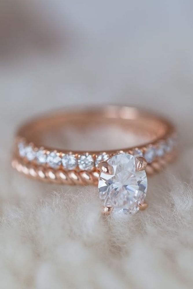 unique wedding rings in rose gold