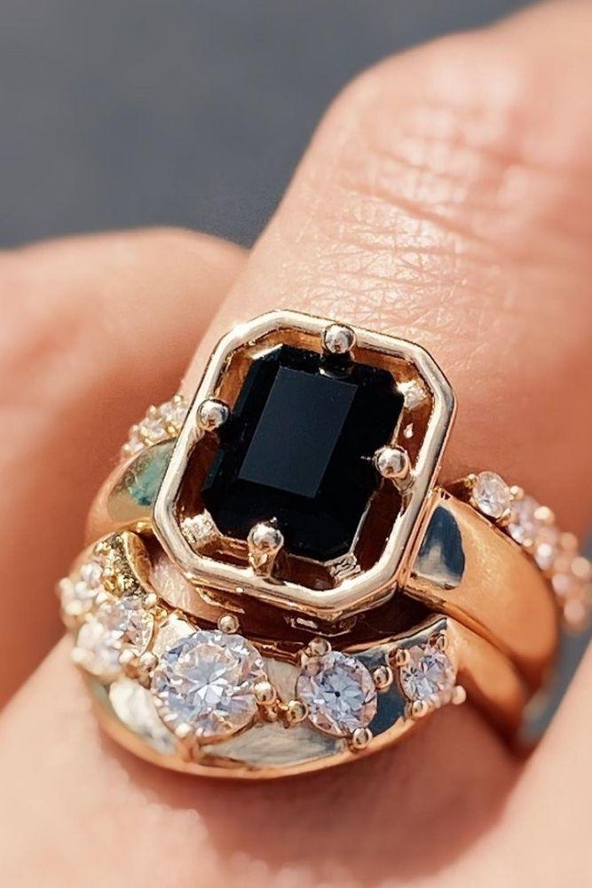 unique wedding rings with black diamonds2
