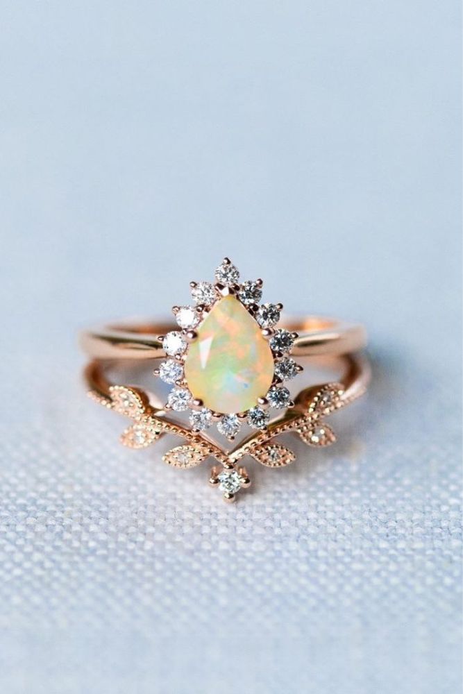 wedding ring sets in rose gold