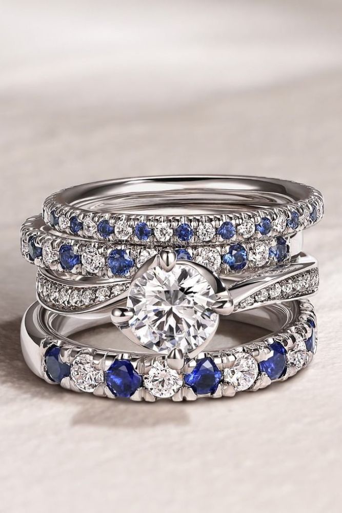 wedding ring sets in white gold