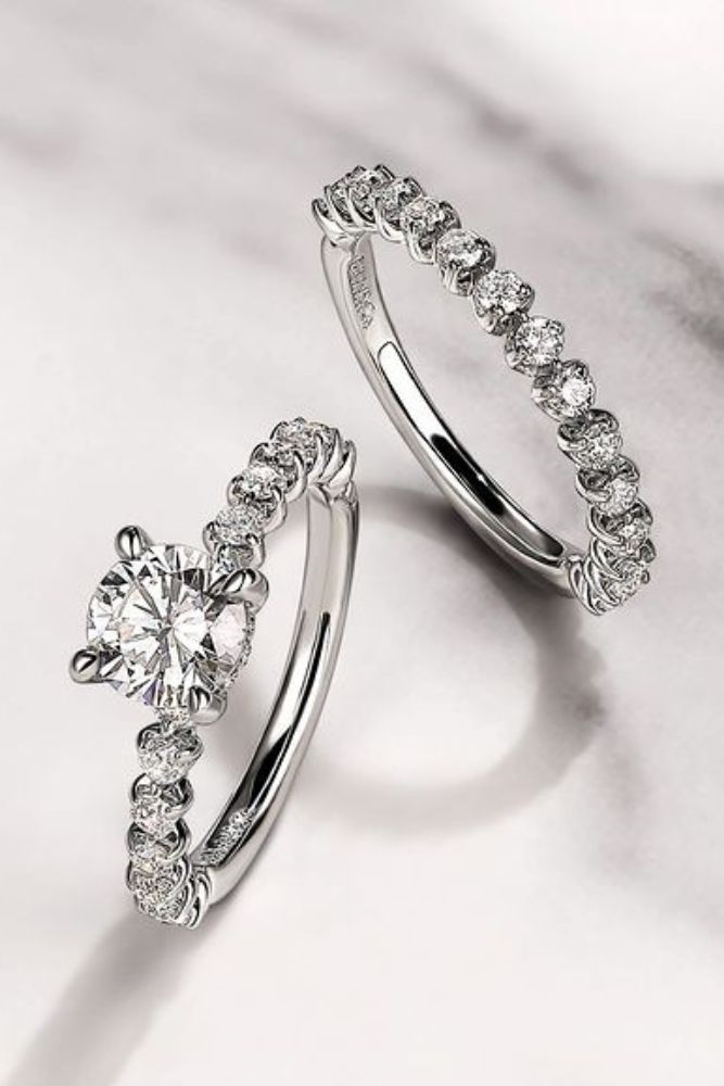 wedding ring sets in white gold