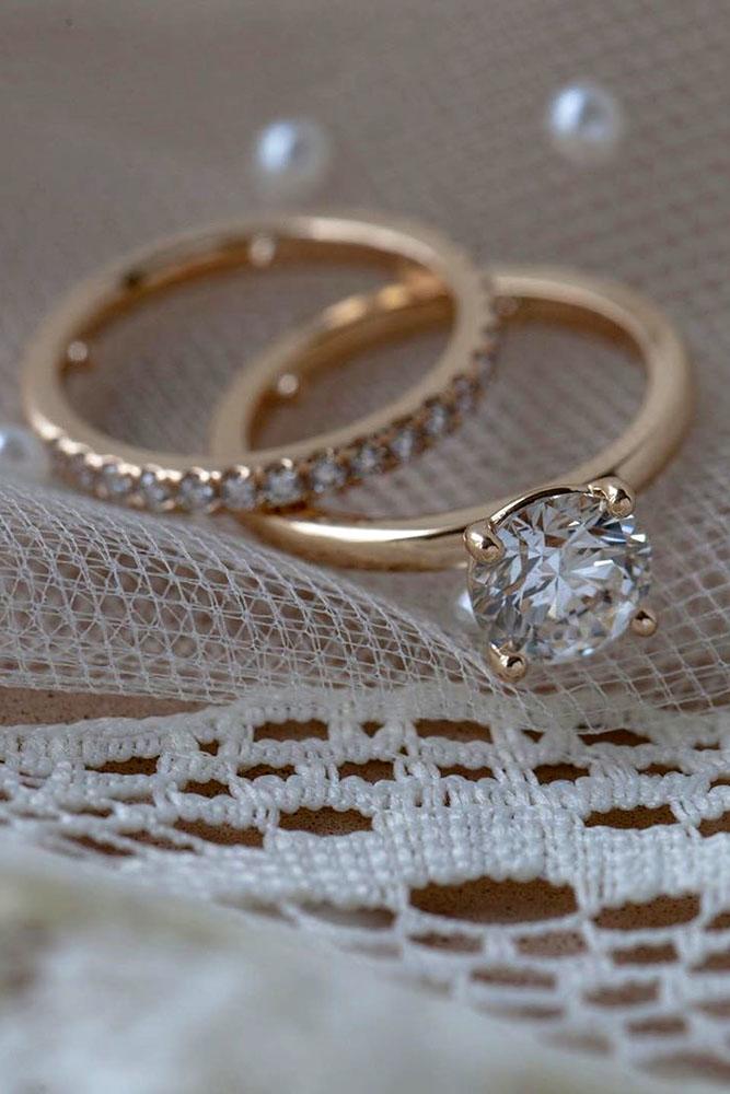 diamond wedding rings rose gold wedding ring sets bridal sets
