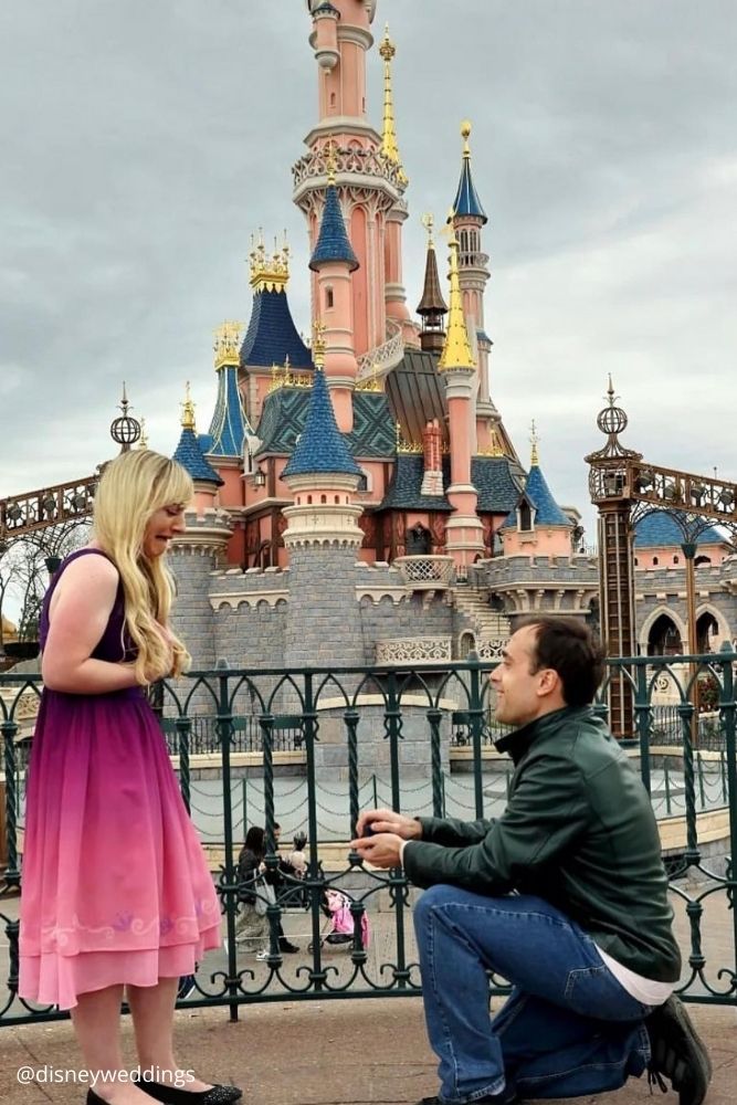 disney proposal ideas guy proposes to a girl at the disney fairy castle disneyweddings