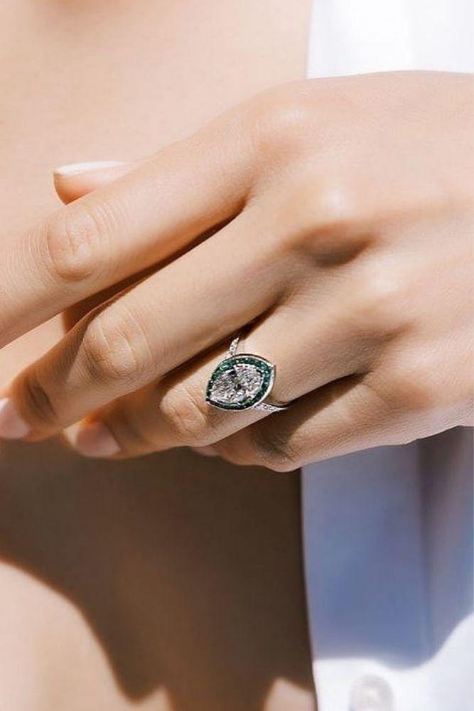 marquise diamond white gold engagement rings