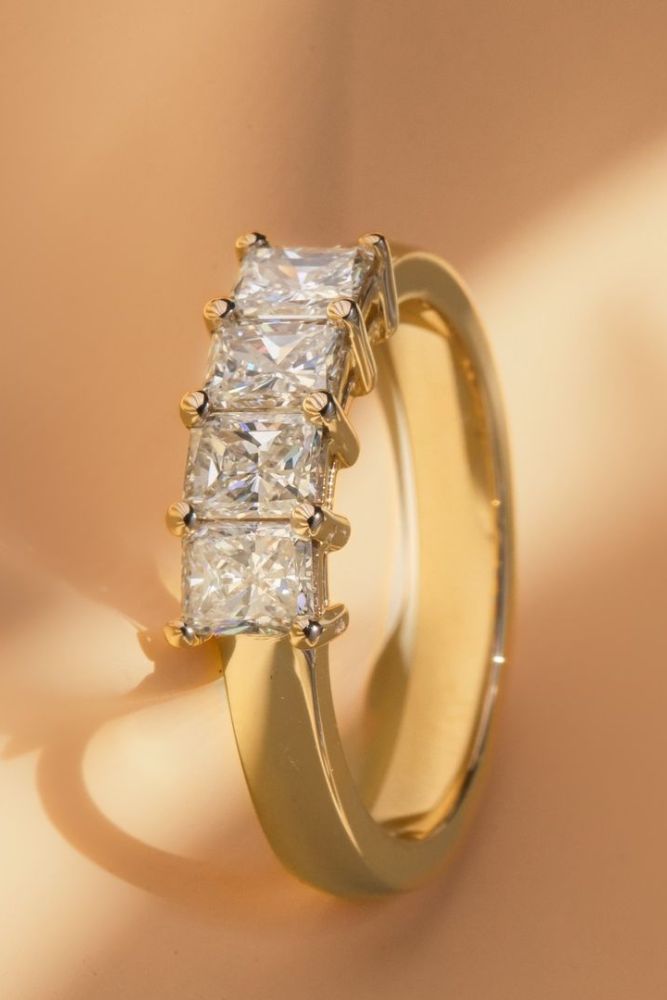 matching wedding bands with unique elements
