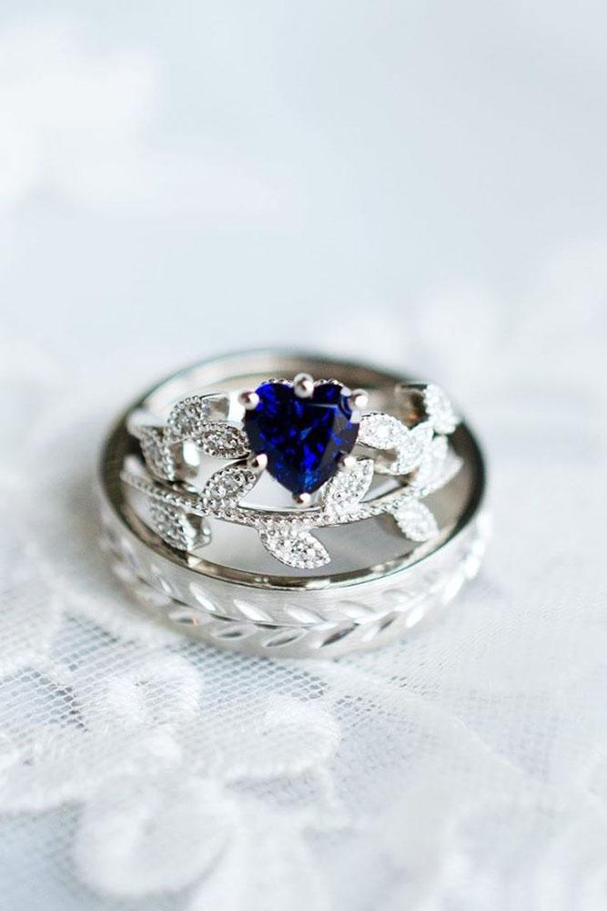 sapphire engagement rings white gold engagement ring unique ring