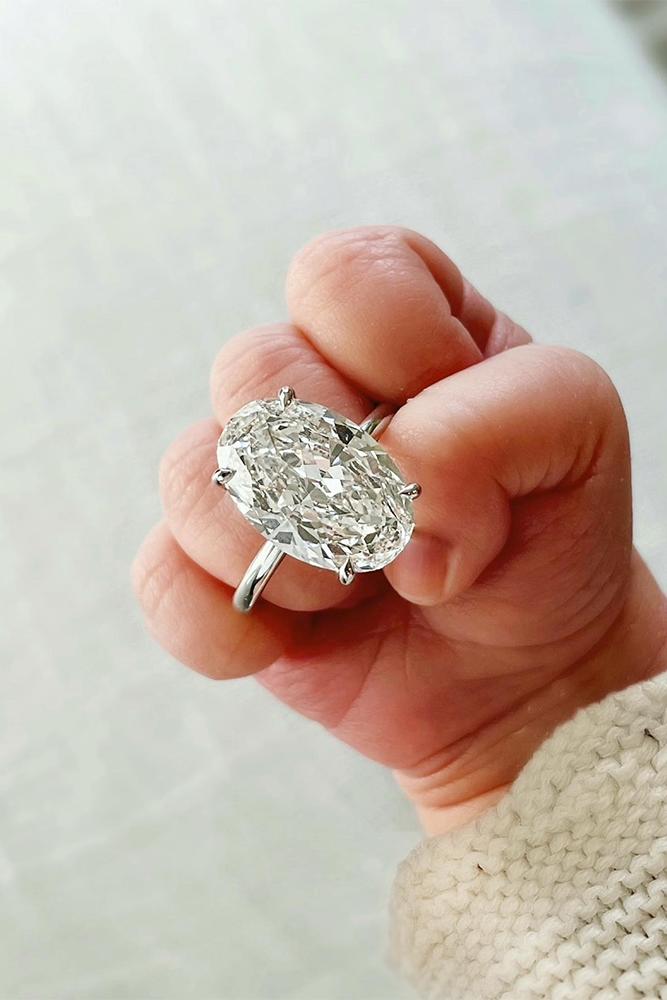 solitaire engagement rings oval cut rings solitaire