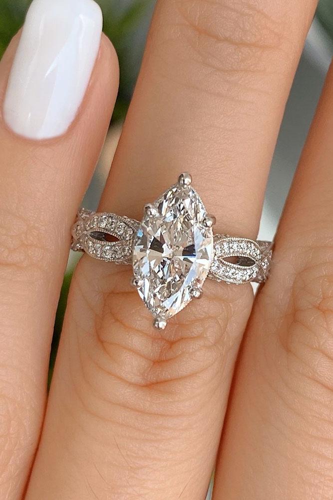 solitaire engagement rings white gold engagement rings marquise cut engagement rings