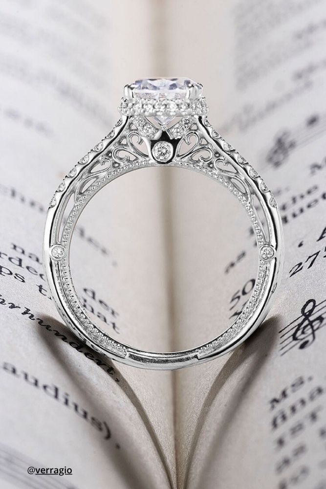 verragio engagement ring with a unique design with verragio diamonds