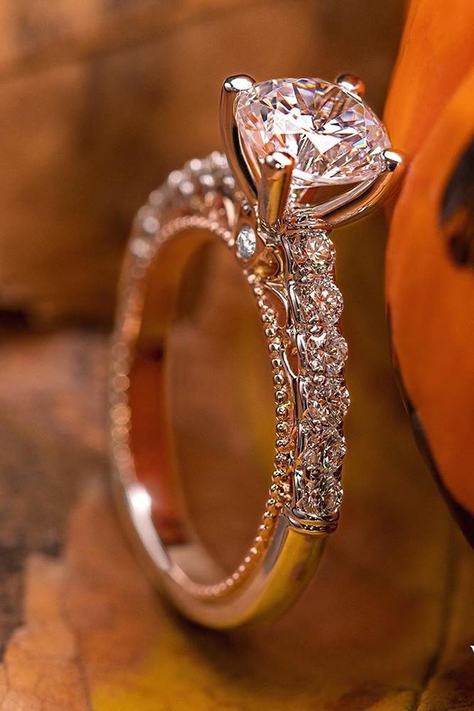 verragio engagement rings round cut diamond ring solitaire ring