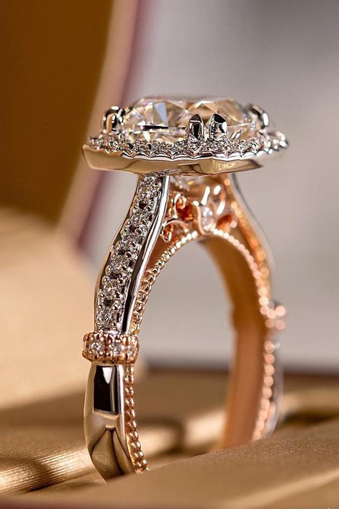 verragio engagement rings round cut diamond ring unique ring 