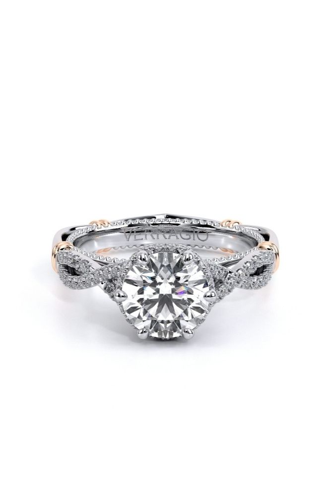 verragio engagement rings with round cut diamonds