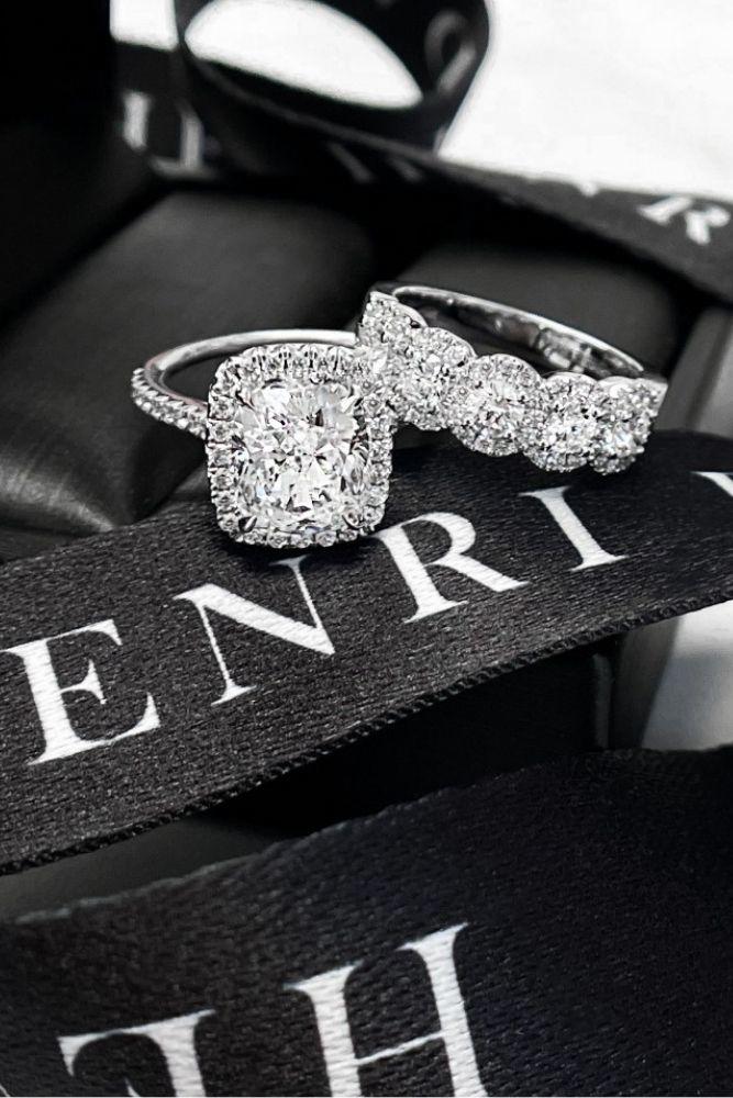 wedding rings set henri daussi ring sets1