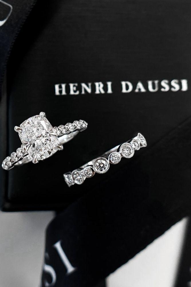 wedding rings set henri daussi ring sets2