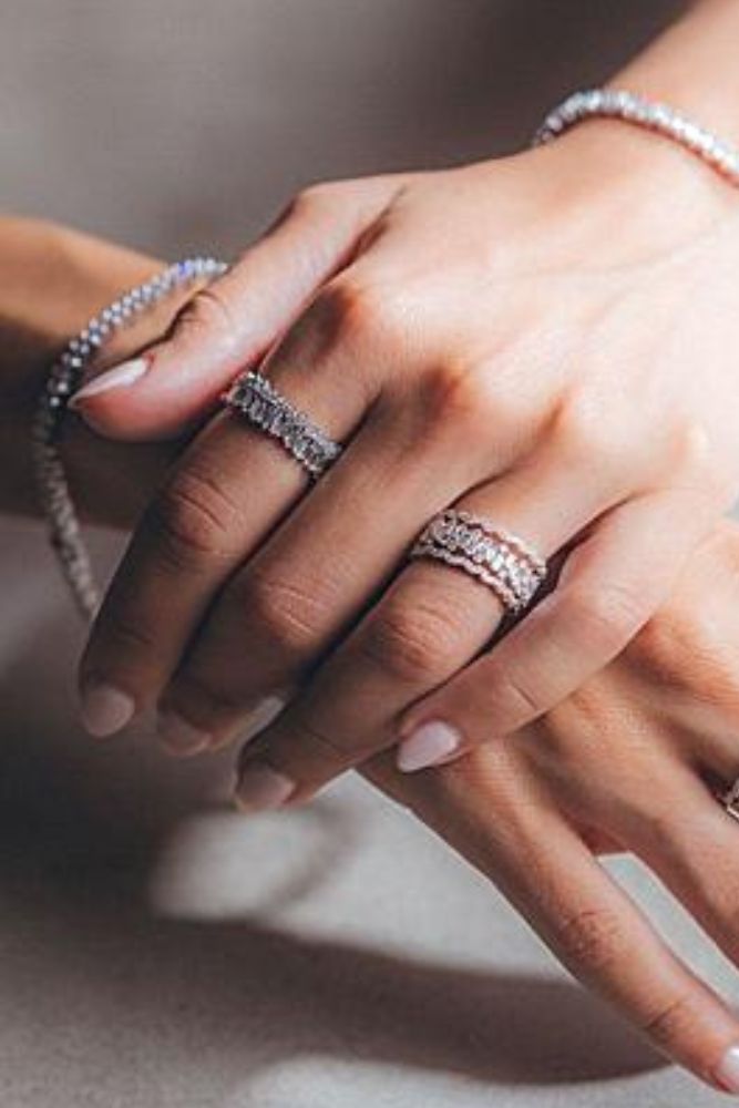 diamond engagement rings bands in white gold