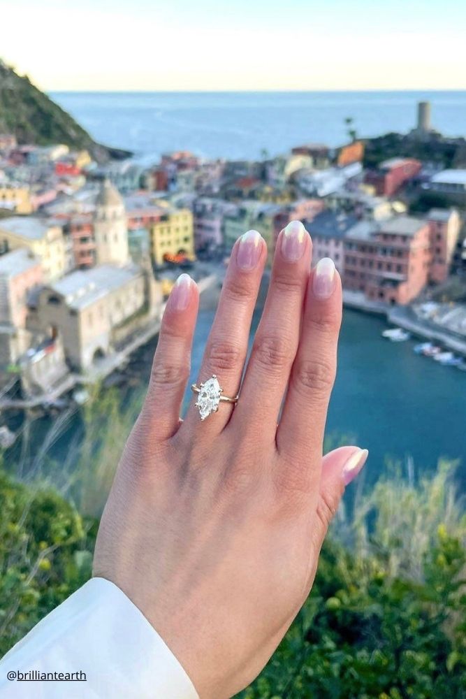 diamond engagement rings diamond oval ring on finger brilliantearth