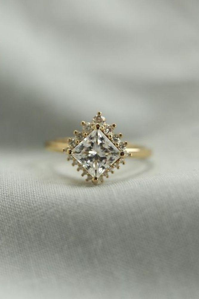 diamond engagement rings unique engagement rings in yellow gold2