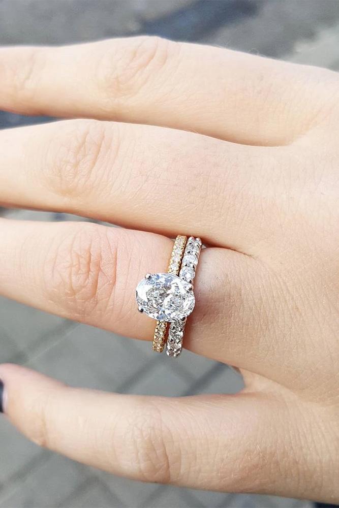oval engagement rings simple solitaire ring set