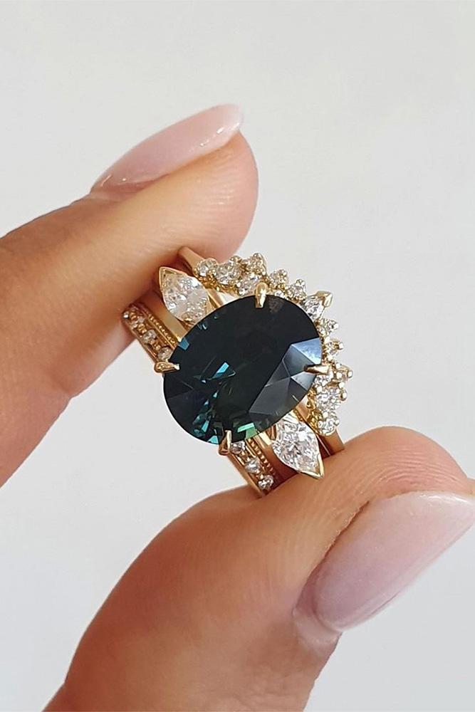 sapphire engagement rings rose gold engagement rings
