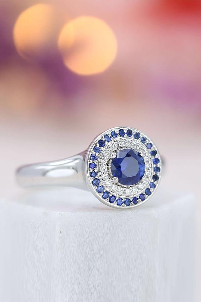 sapphire engagement rings white gold engagement rings
