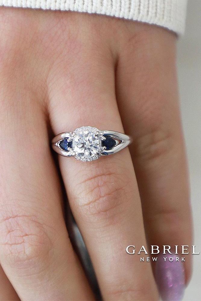 sapphire engagement rings white gold engagement rings