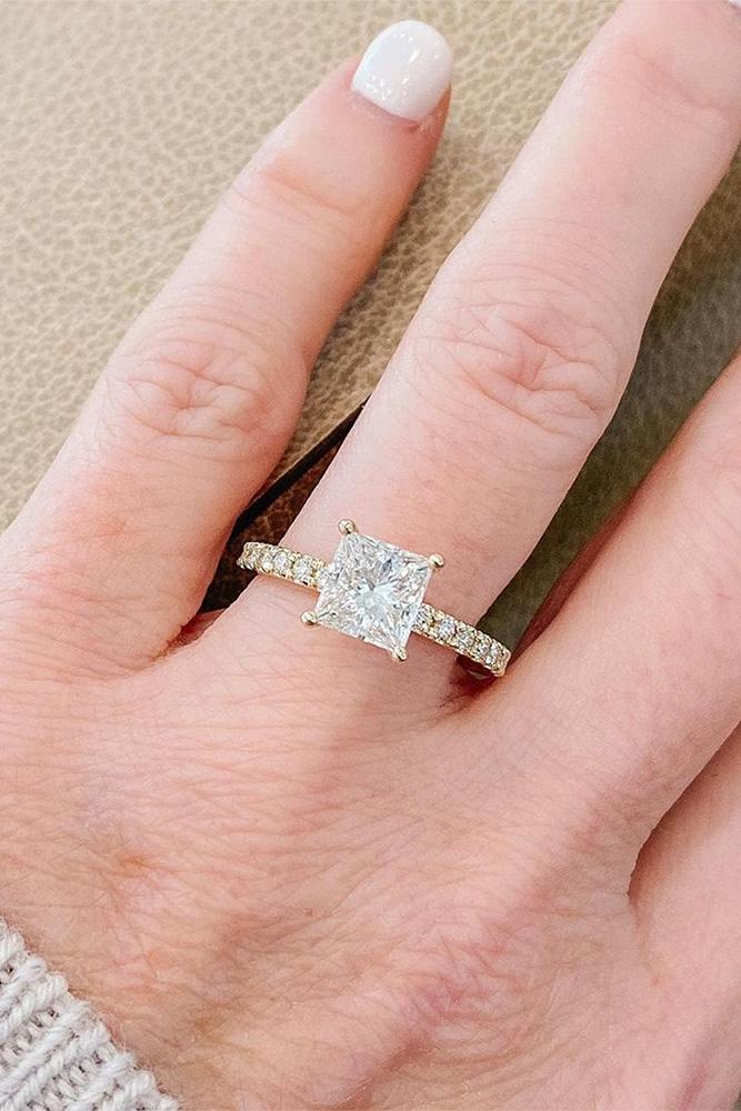 simple engagement rings princess cut engagement rings