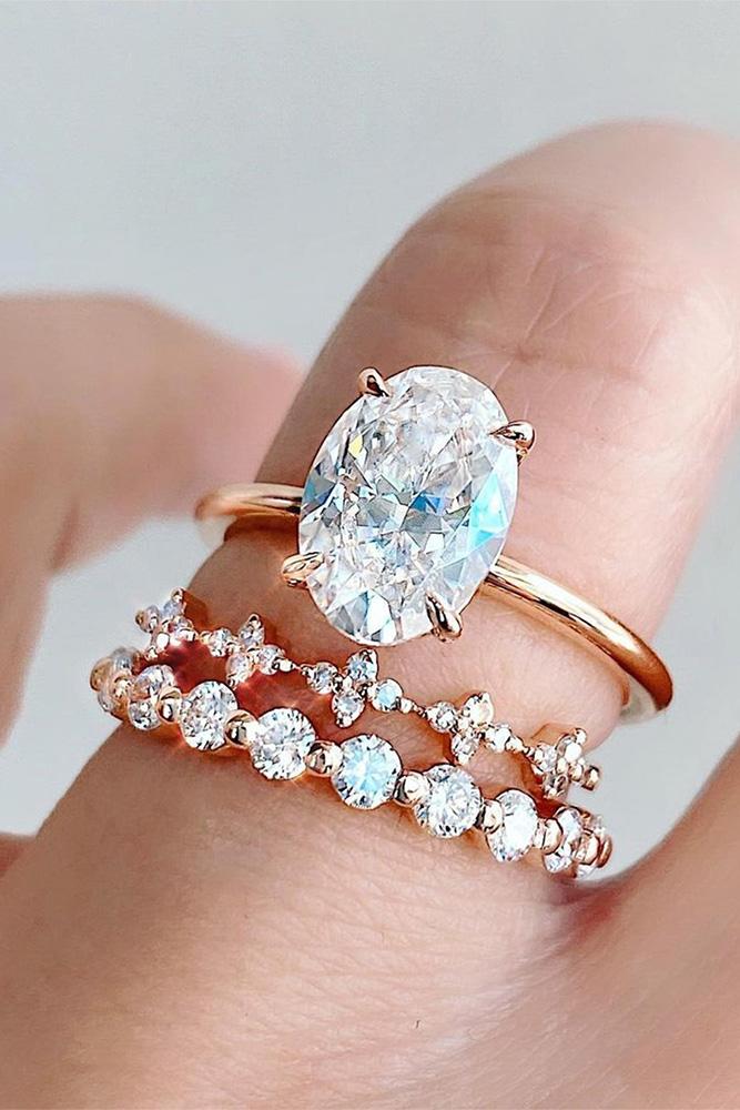 simple engagement rings rose gold engagement rings bridal sets