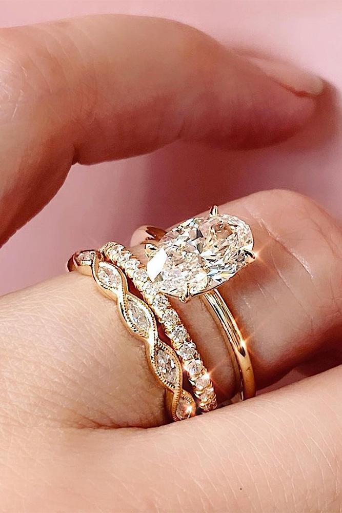 simple engagement rings rose gold engagement rings oval cut