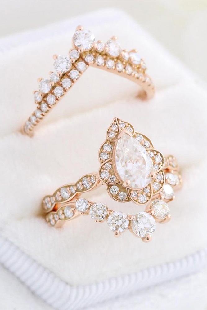 vintage engagement rings rose gold engagement rings