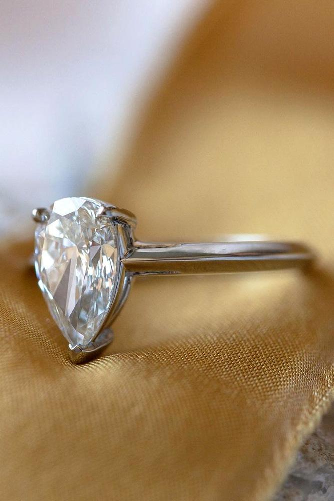 pear shaped engagement rings white gold ring