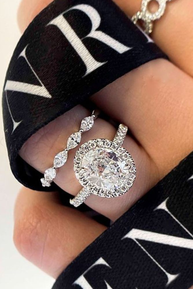 oval engagement rings halo elements