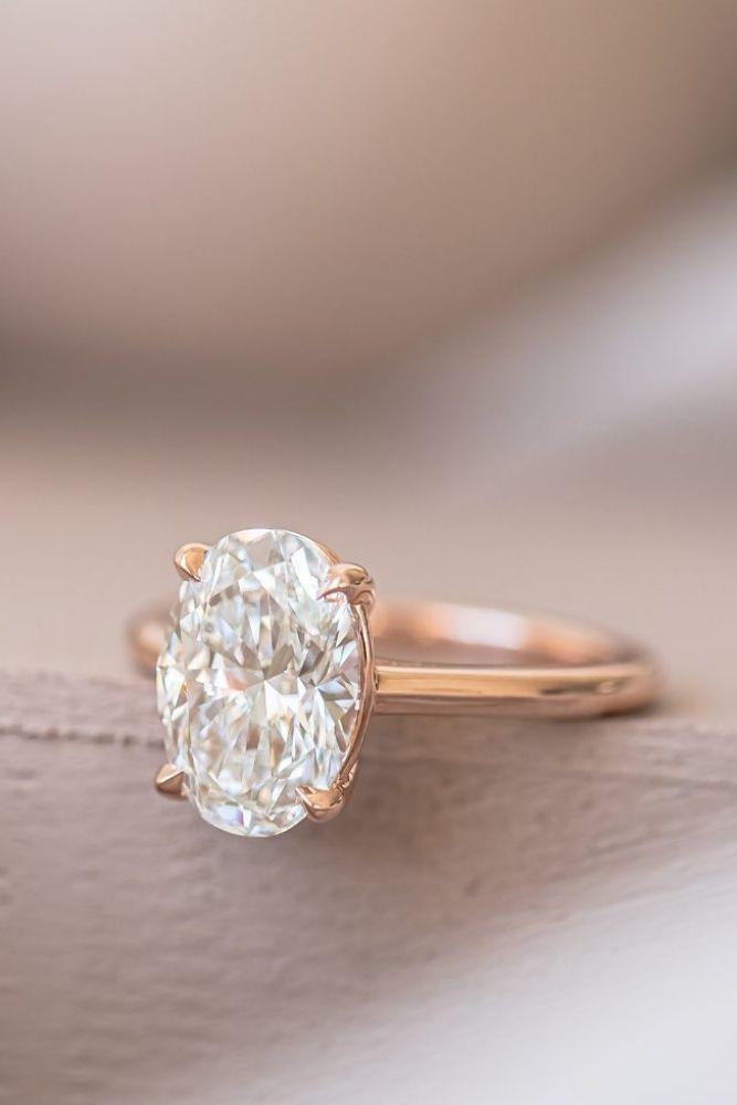 oval engagement rings in rose gold1