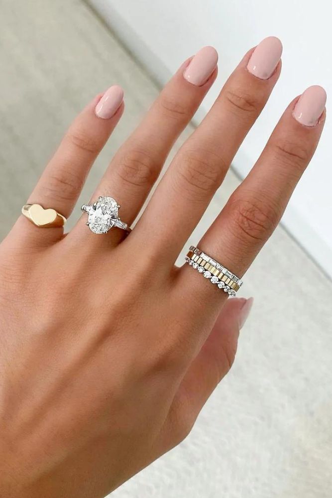 oval engagement rings wedding sets