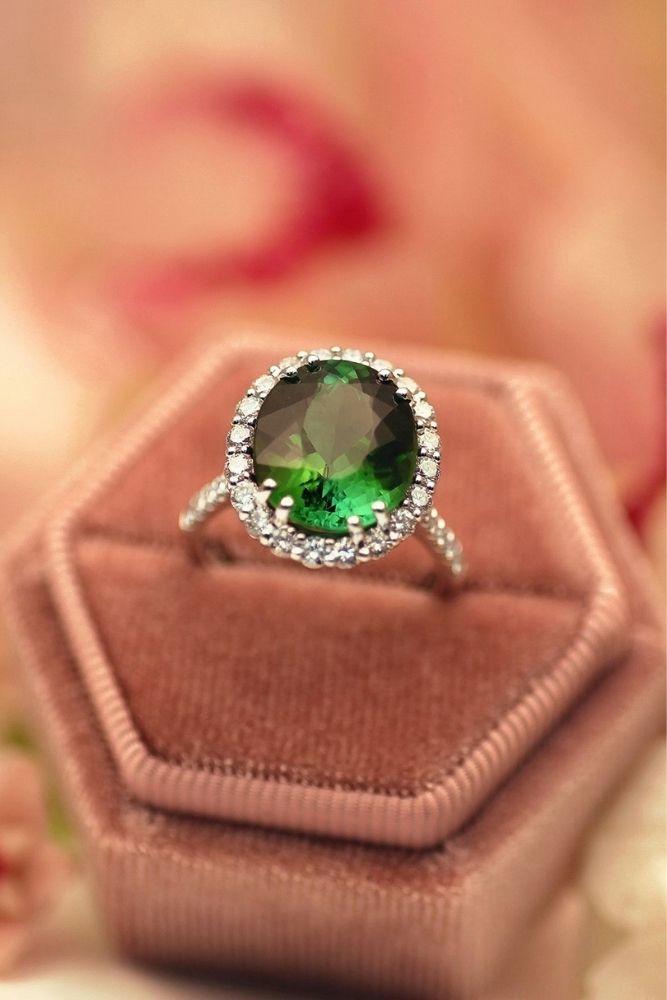 oval engagement rings with colored gemstones