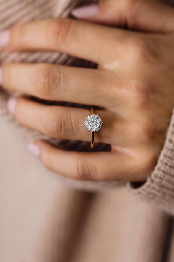 moissanite engagement rings round cut rings