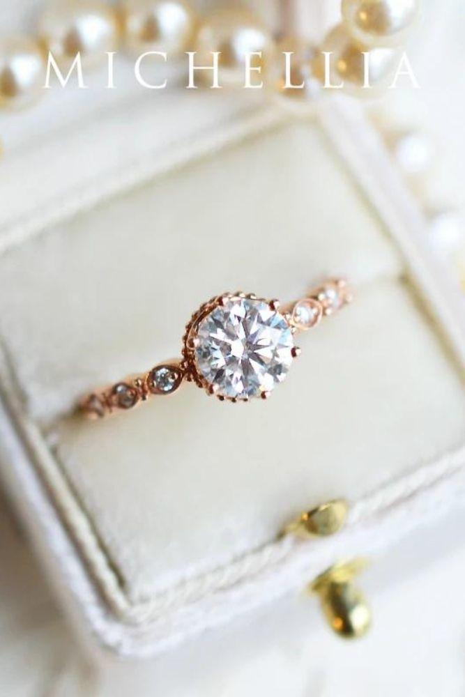 moissanite engagement rings with pave band2