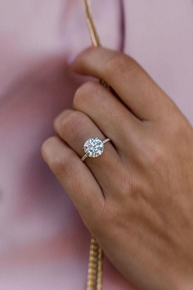 moissanite engagement rings with round cut moissanite