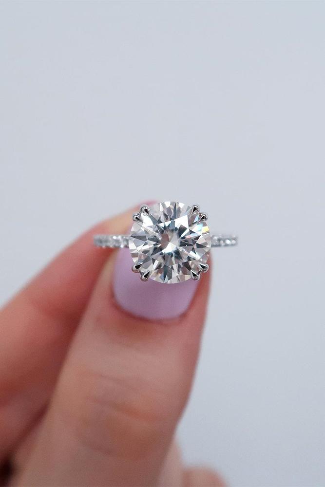 simple engagement rings round cut engagement ring