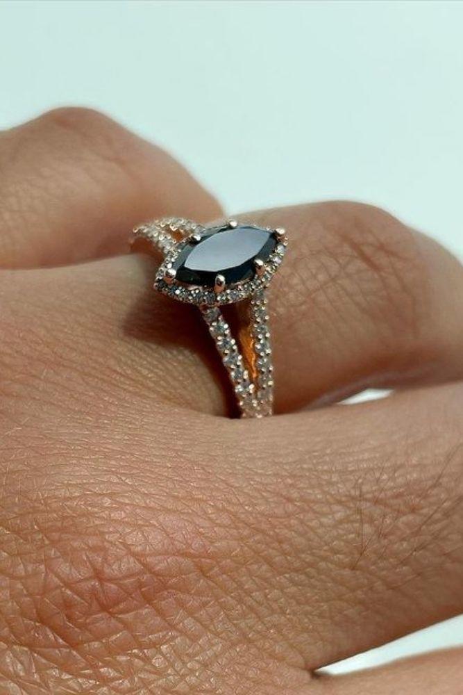 black diamond engagement rings gorgeous halo rings