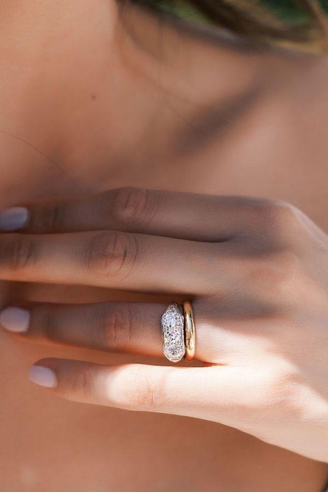 diamond wedding rings two tone wedding beautiful rings