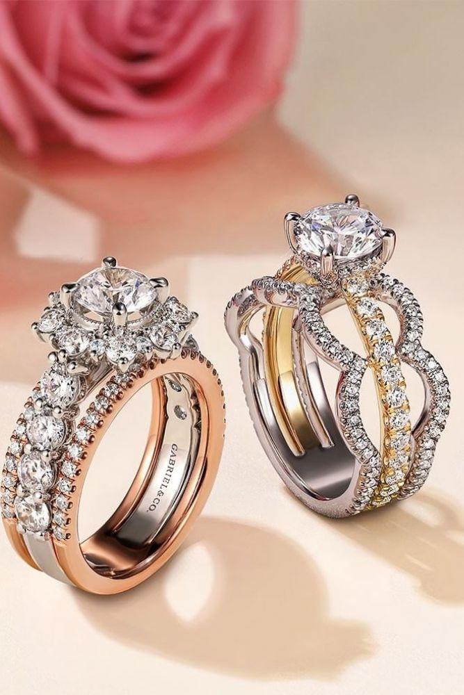 diamond wedding rings two tone wedding rings