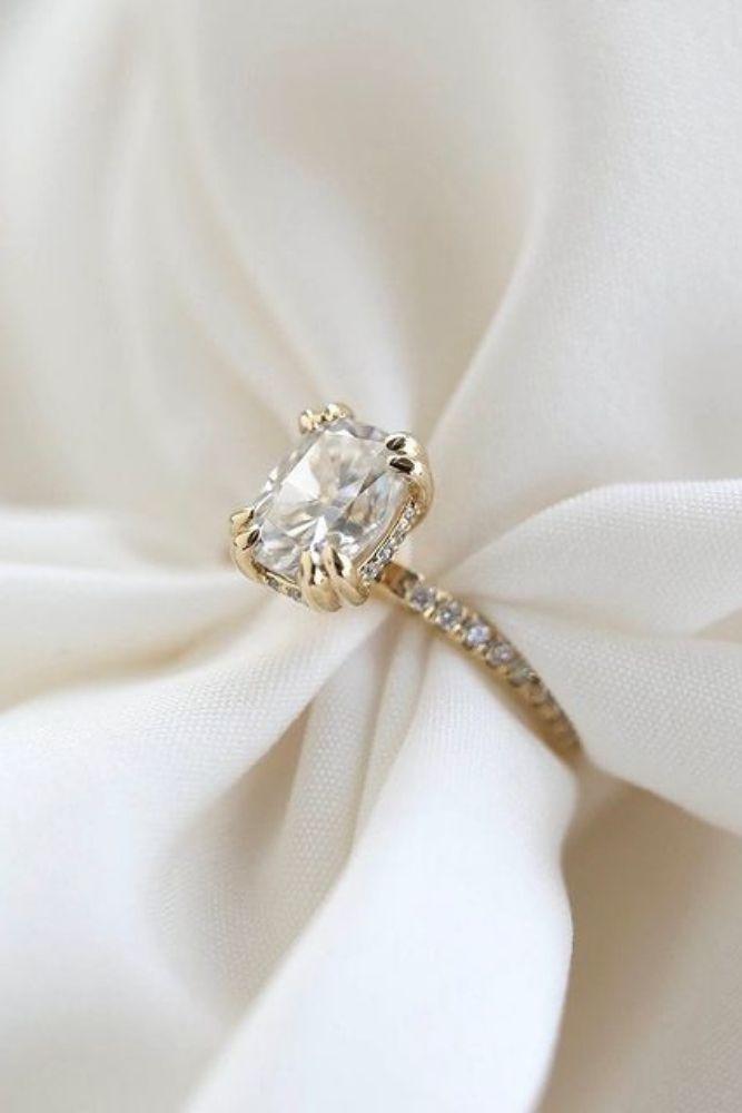 simple engagement rings emerald cut diamond rings2
