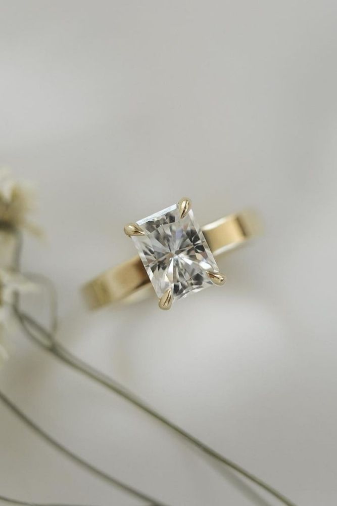 simple engagement rings emerald cut rings2