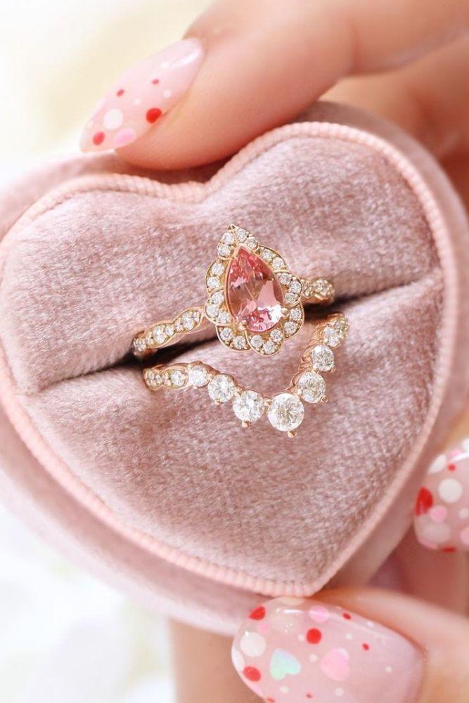 simple engagement rings pear cut rings