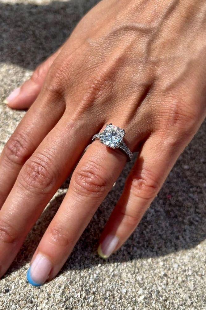 simple engagement rings princess cut diamonds rings1